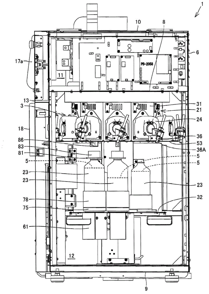 Pharmaceutical solution-dispensing device