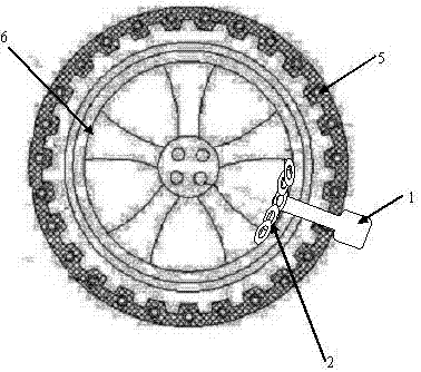 Wheel anti-slip self-rescue device