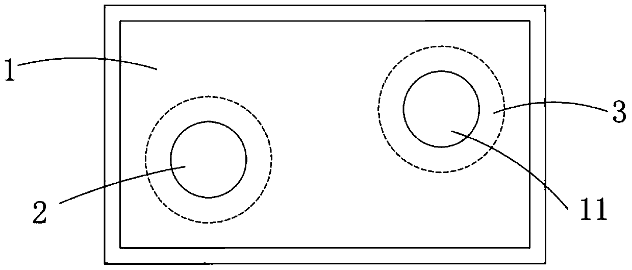 Double-core overall breathable brick, manufacturing method thereof and steel ladle bottom masonry method