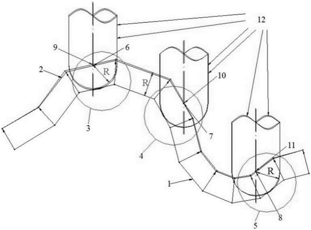 Cutter position path generation method based on triangle mesh offset compensation and numerical control processing system thereof