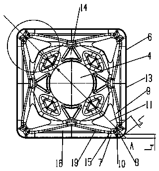 Double-sided cutting blade capable of transferring