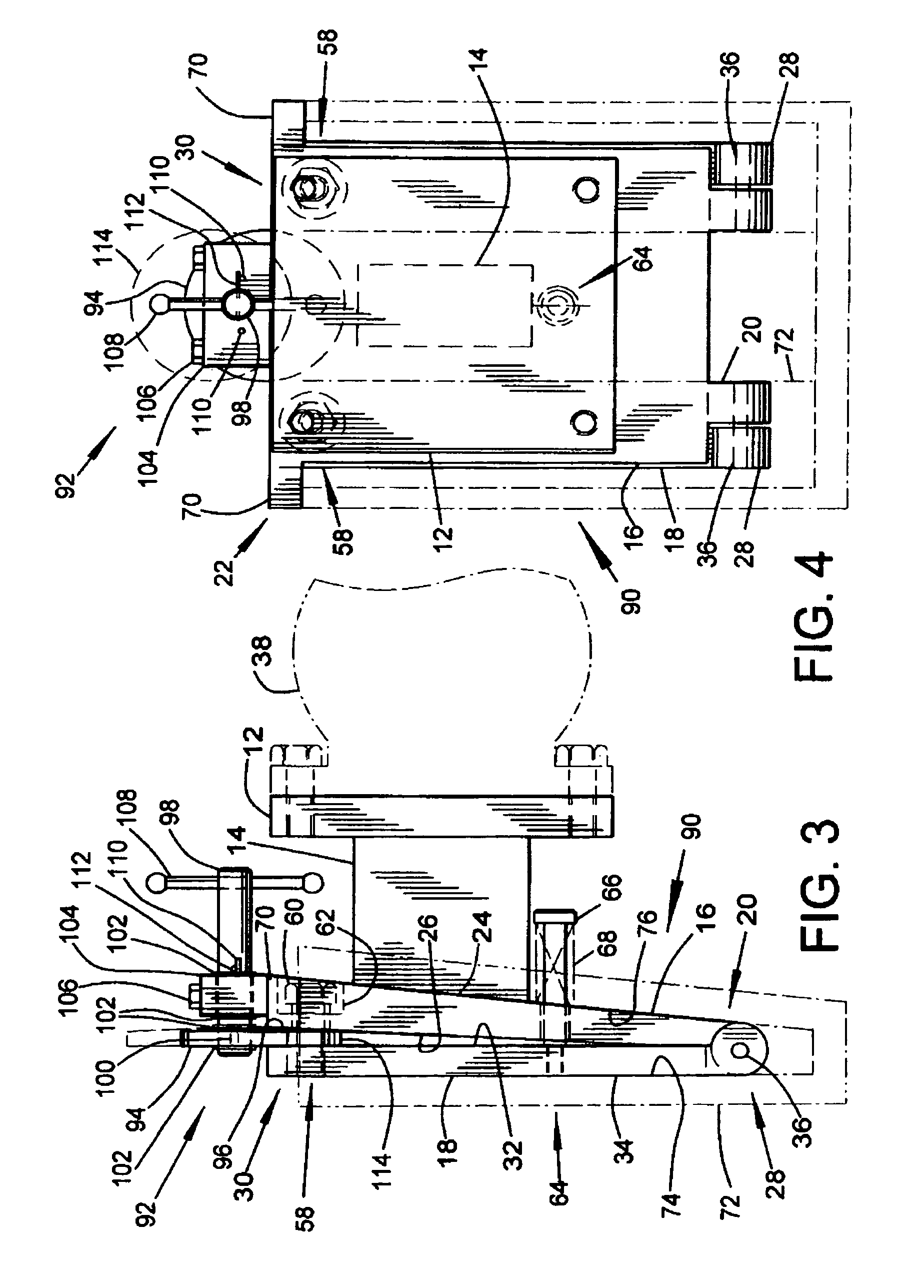 Expandable bracket assembly for a removable car shaker