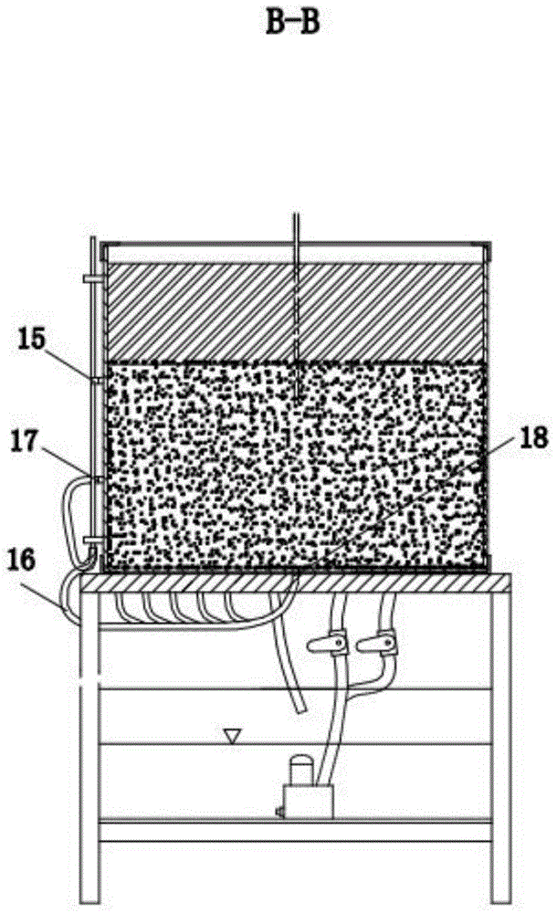 Water-air two-phase flow simulation experiment device for two-layer medium and using method of water-air two-phase flow simulation experiment device