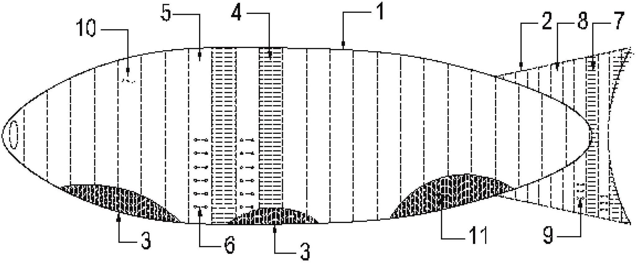 Bionic fish type suspended aerostat for near space