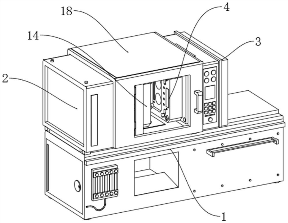 A positioning component for processing the middle frame mold of an intelligent speaker