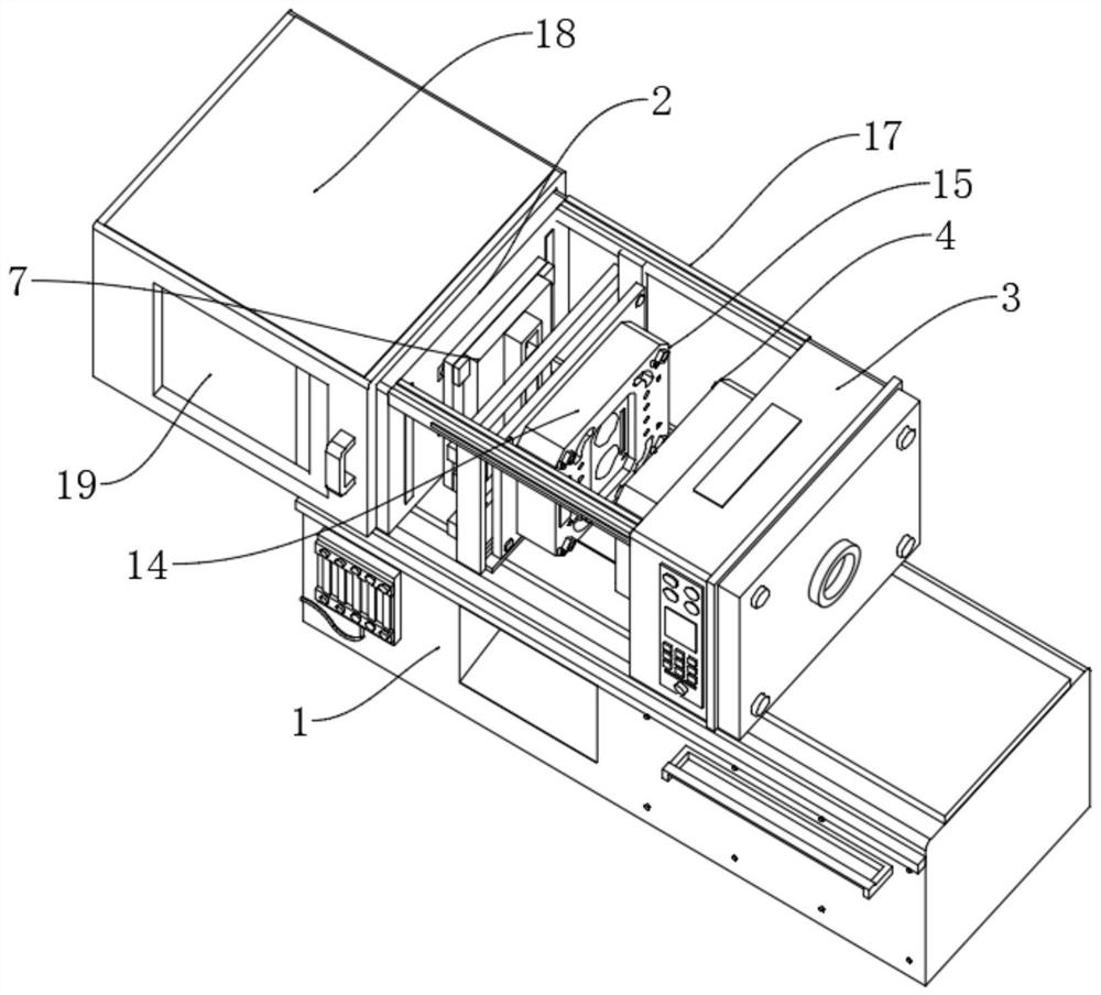 A positioning component for processing the middle frame mold of an intelligent speaker