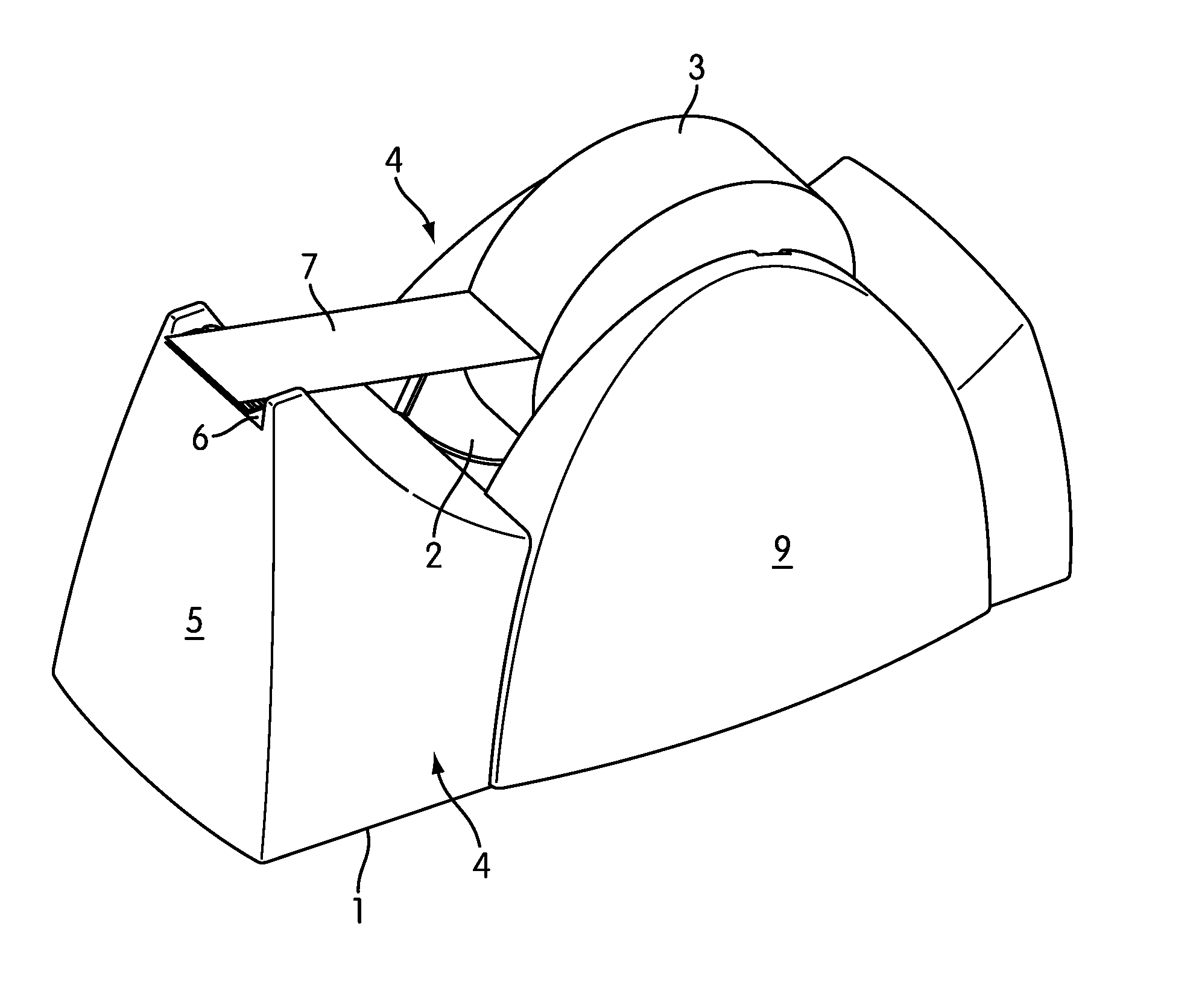 Device for dispensing adhesive tape