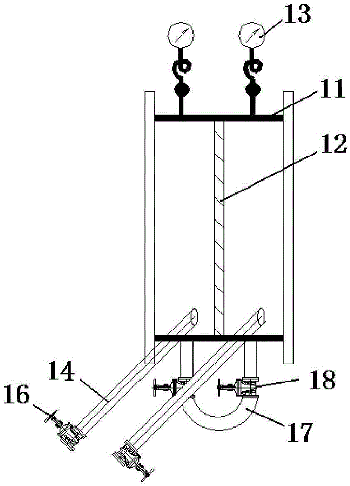 Continuous laying and water-saving pressure testing construction method of long-distance water pipe