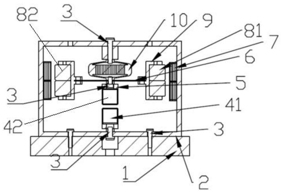 Vibration energy collection device based on piezoelectric stack and electromagnetic induction