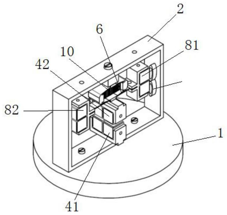 Vibration energy collection device based on piezoelectric stack and electromagnetic induction