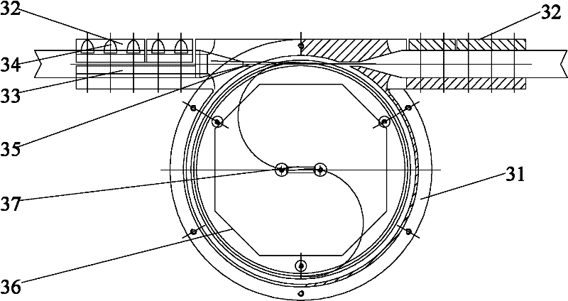 Linear interconnection method and device for optical fiber composite power cable