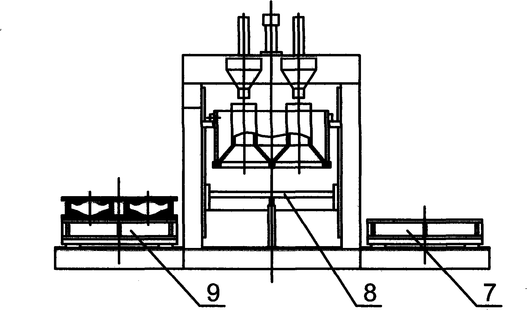 Cold box molding core maker