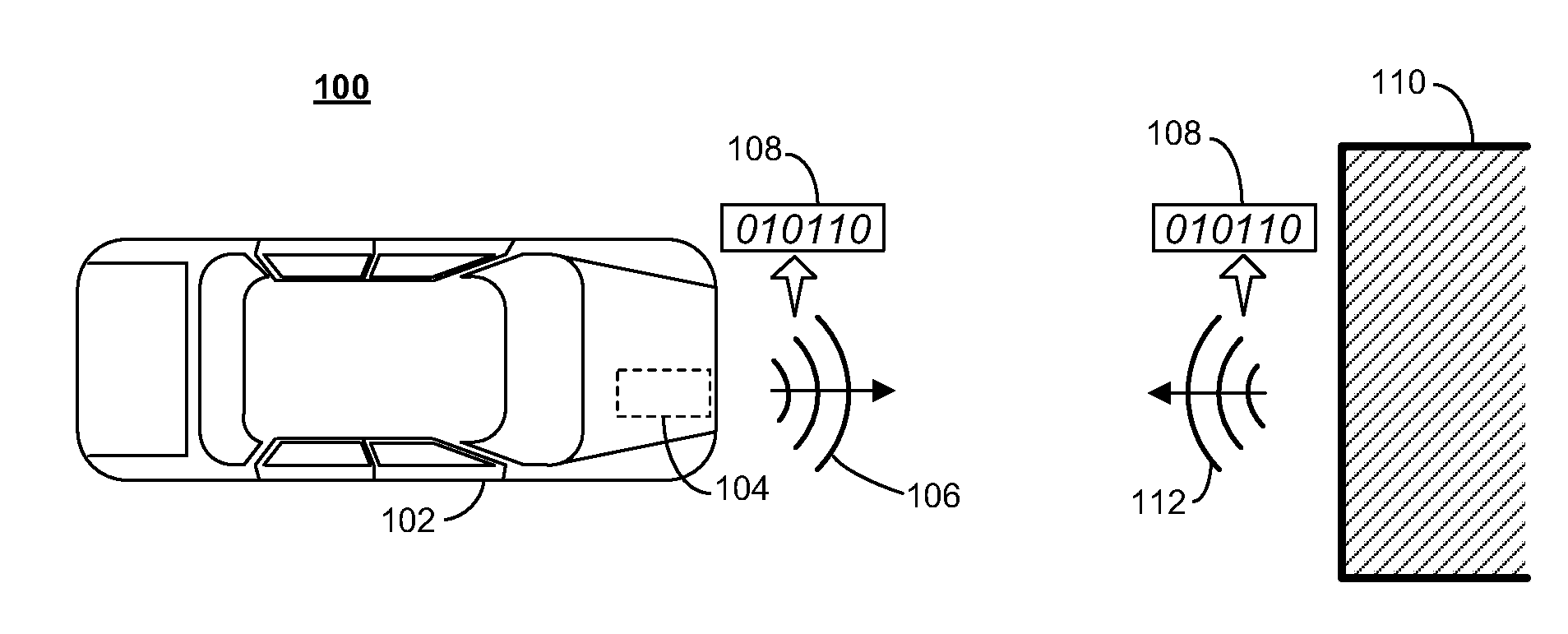 Acoustic distance measurement system having cross talk immunity