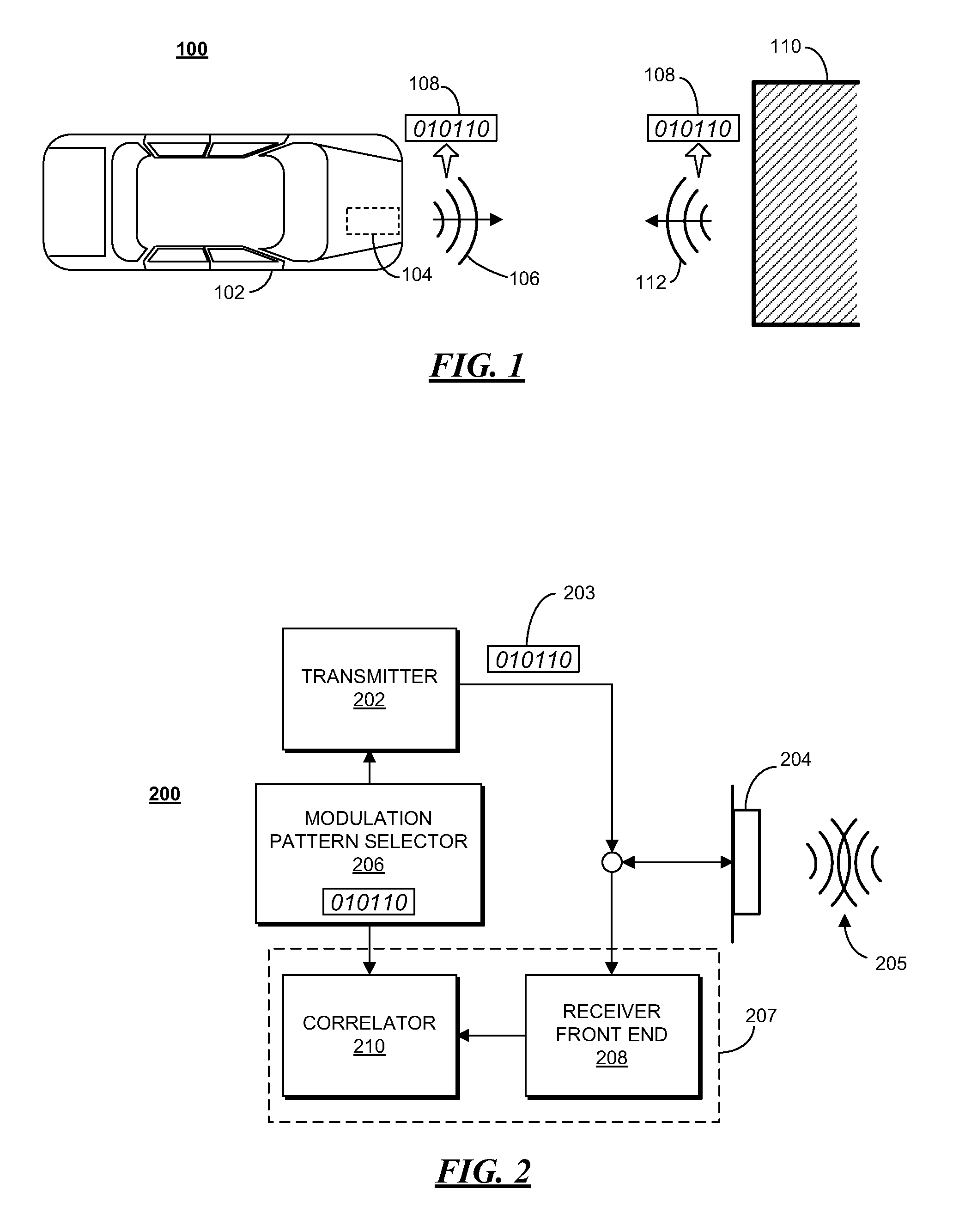 Acoustic distance measurement system having cross talk immunity