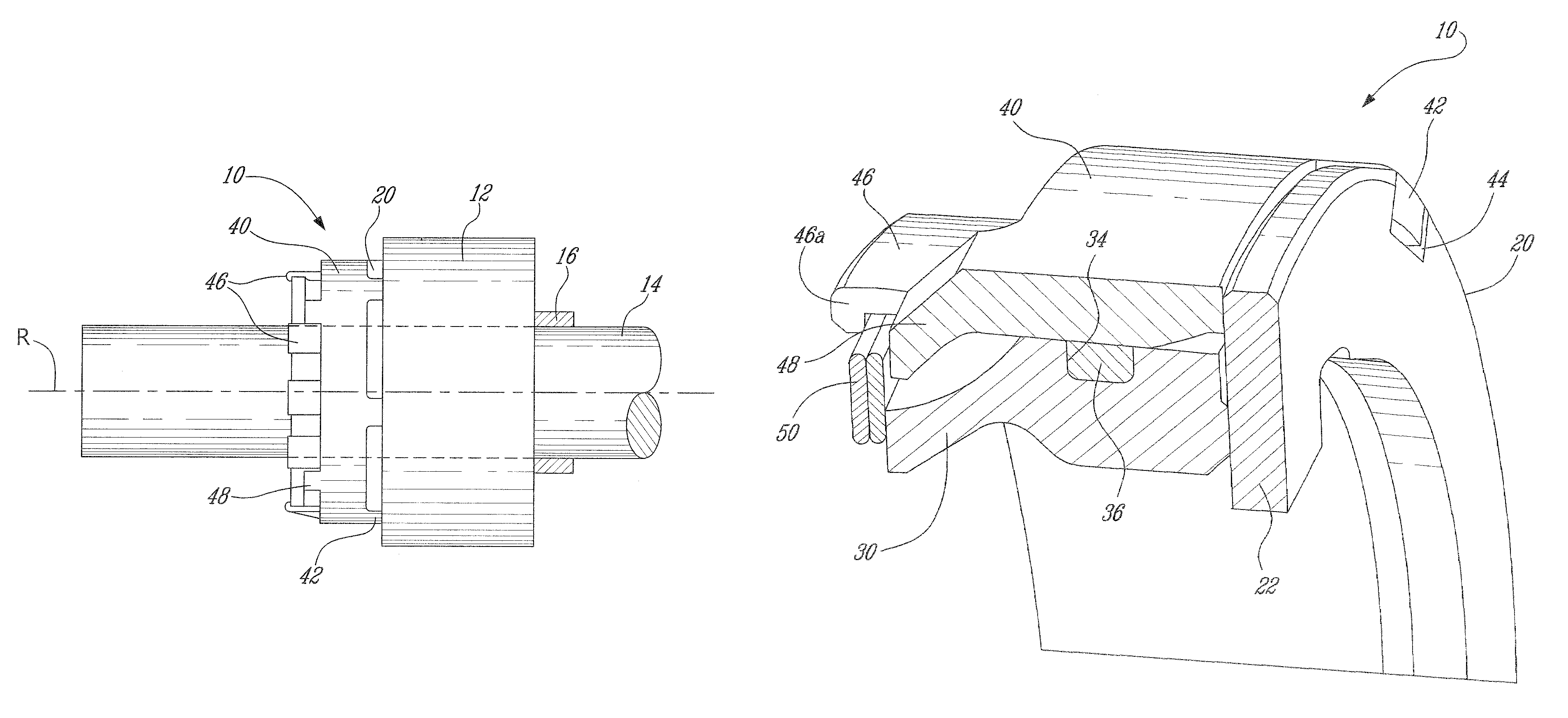 Arrangement for releasably holding a component in a fixed position on a shaft