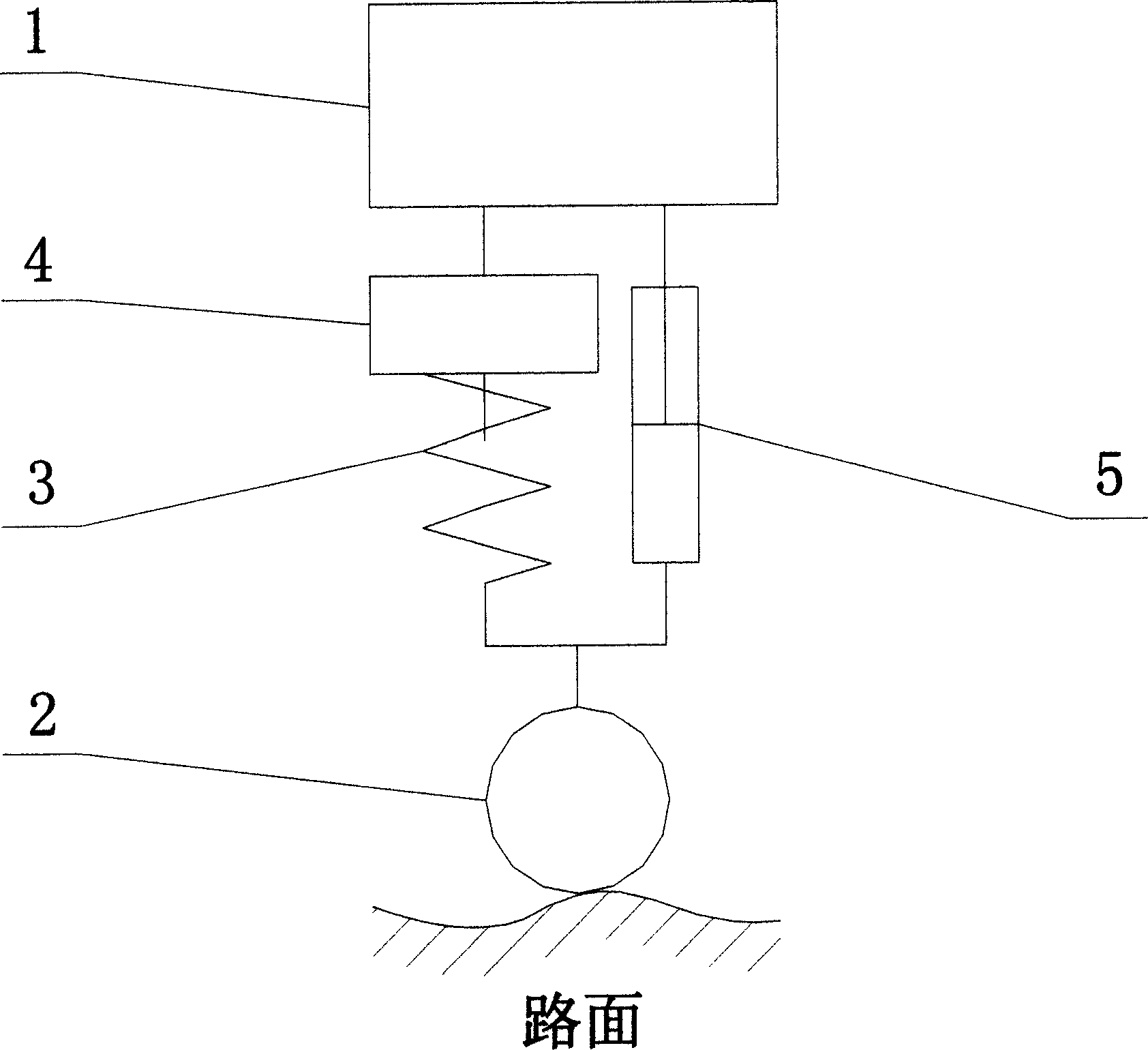 Mechanical shock-absorbing type suspension travel automatic regulator