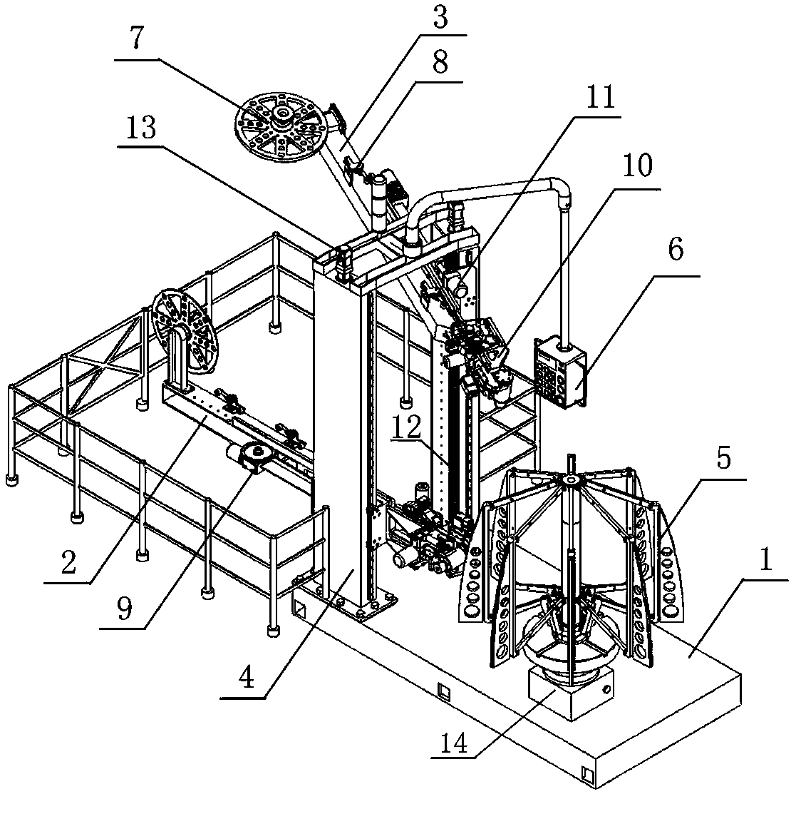 Rocket engine jet pipe brazing strip automatic rolling point welding machine and rolling point welding process