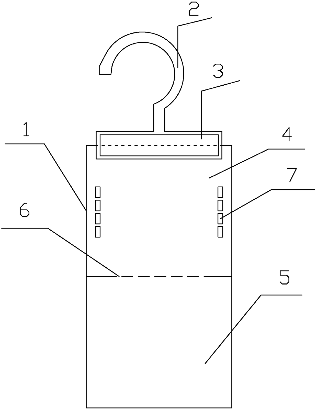 Wardrobe dehumidification bag