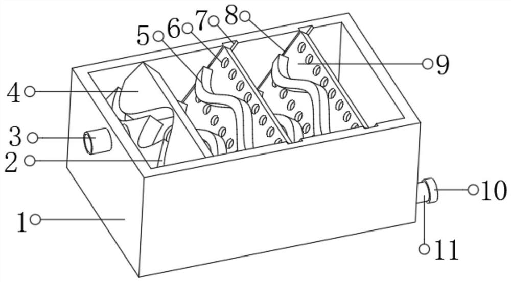 Sedimentation device for sewage treatment