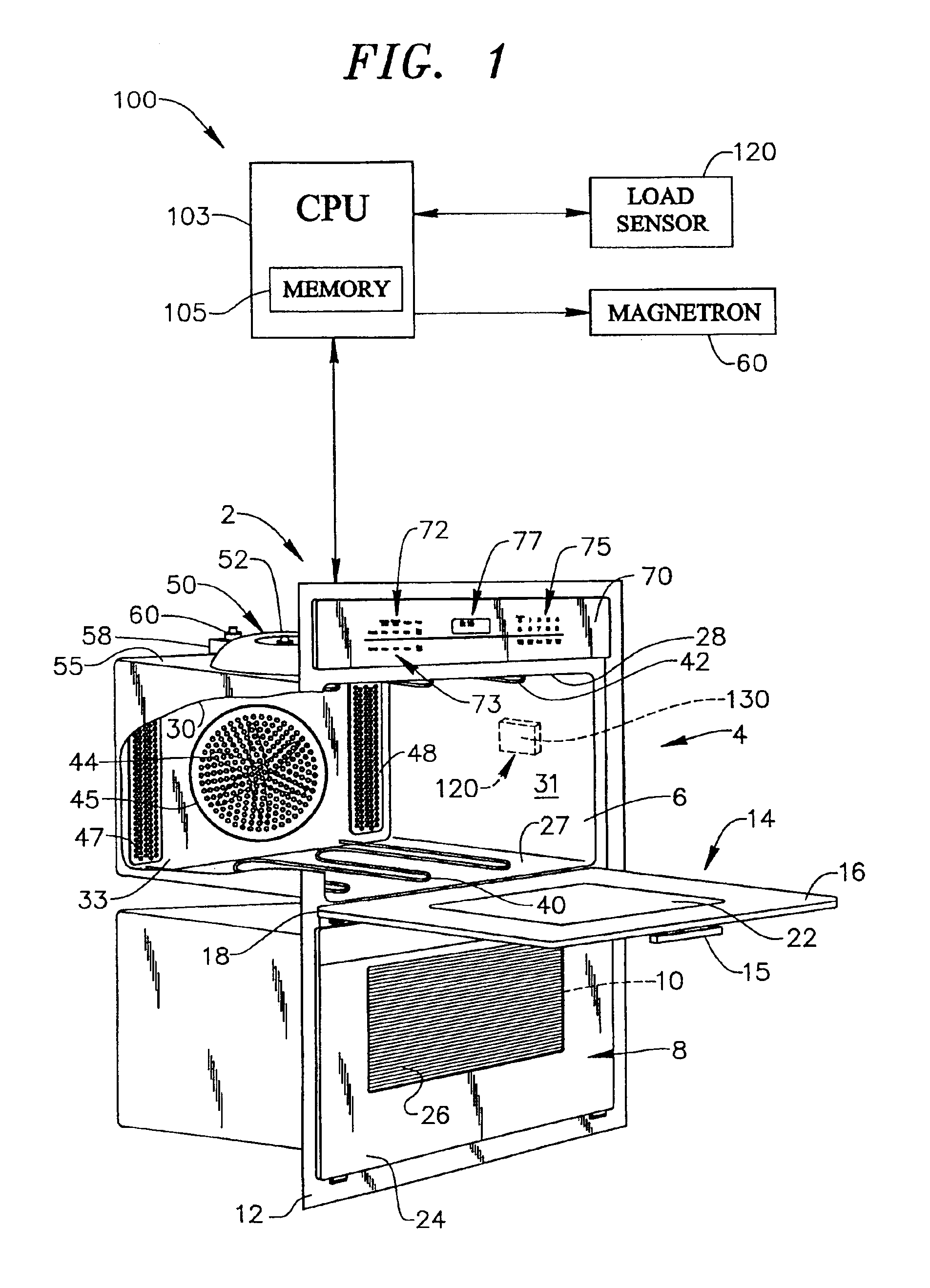 System for sensing the presence of a load in an oven cavity of a microwave cooking appliance