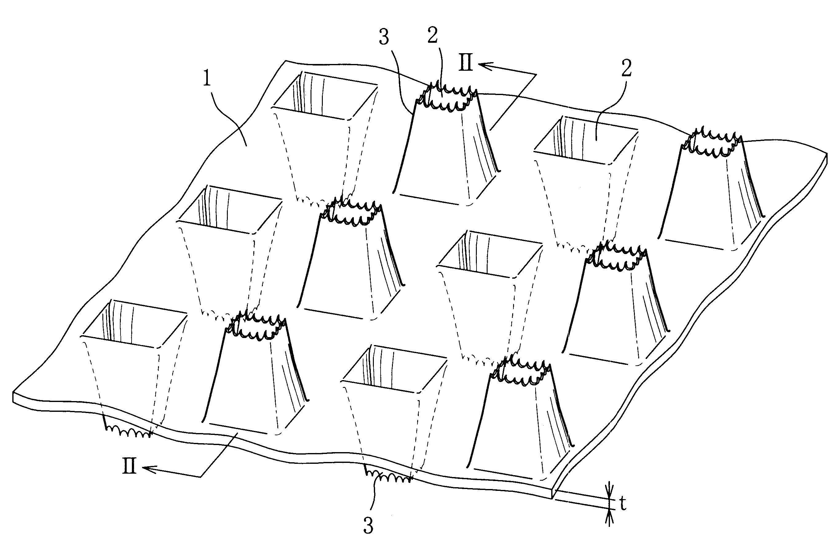 Current collector substrate in electrode for use in alkaline secondary battery, electrode using the same, and alkaline secondary battery having incorporated thereinto the electrode