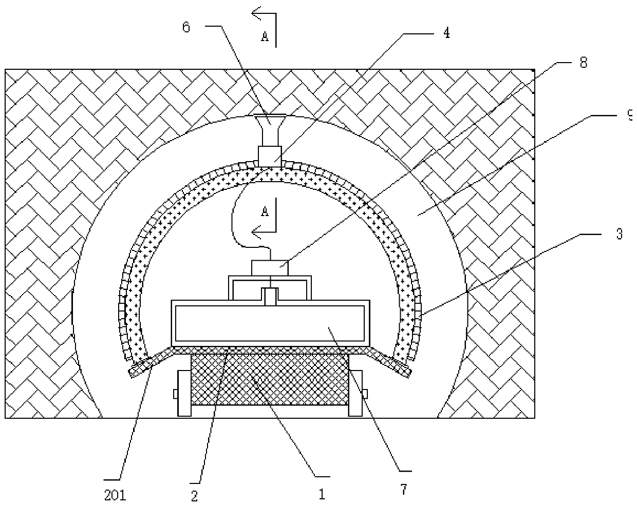 Tunnel slotting device