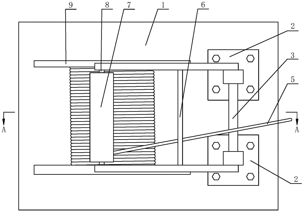 Rope pressing device for mining winch rope guider