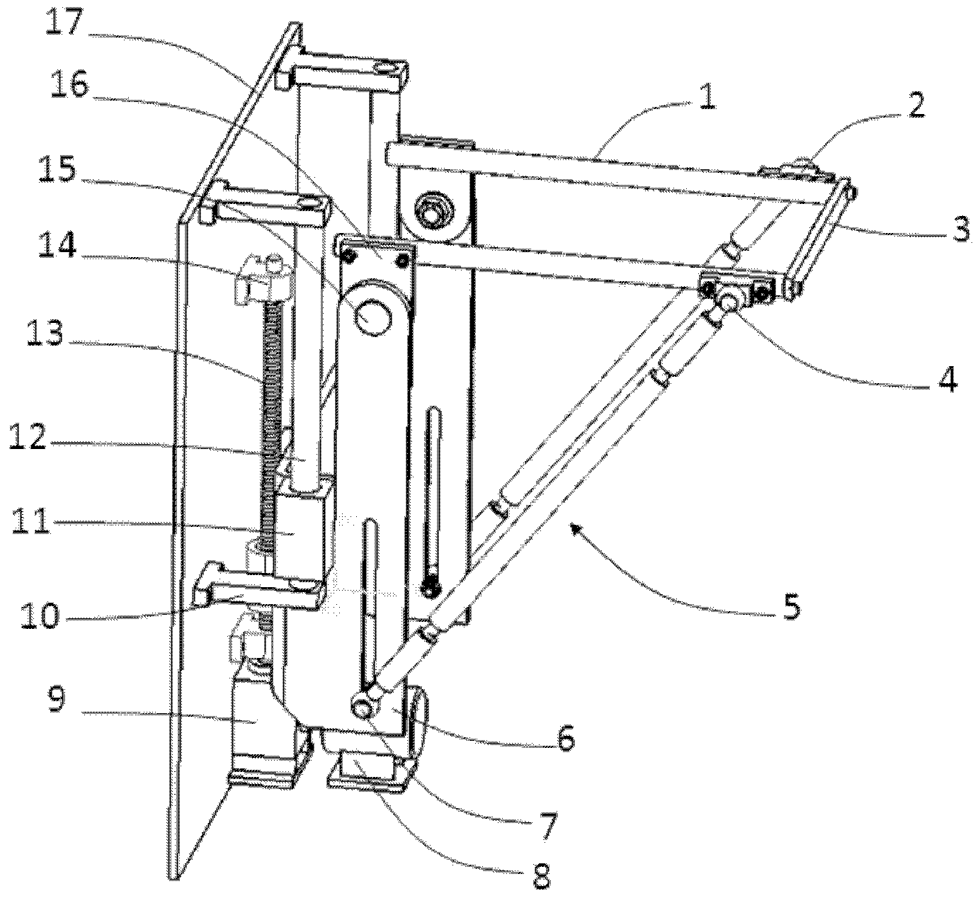 Sliding rail lifting device