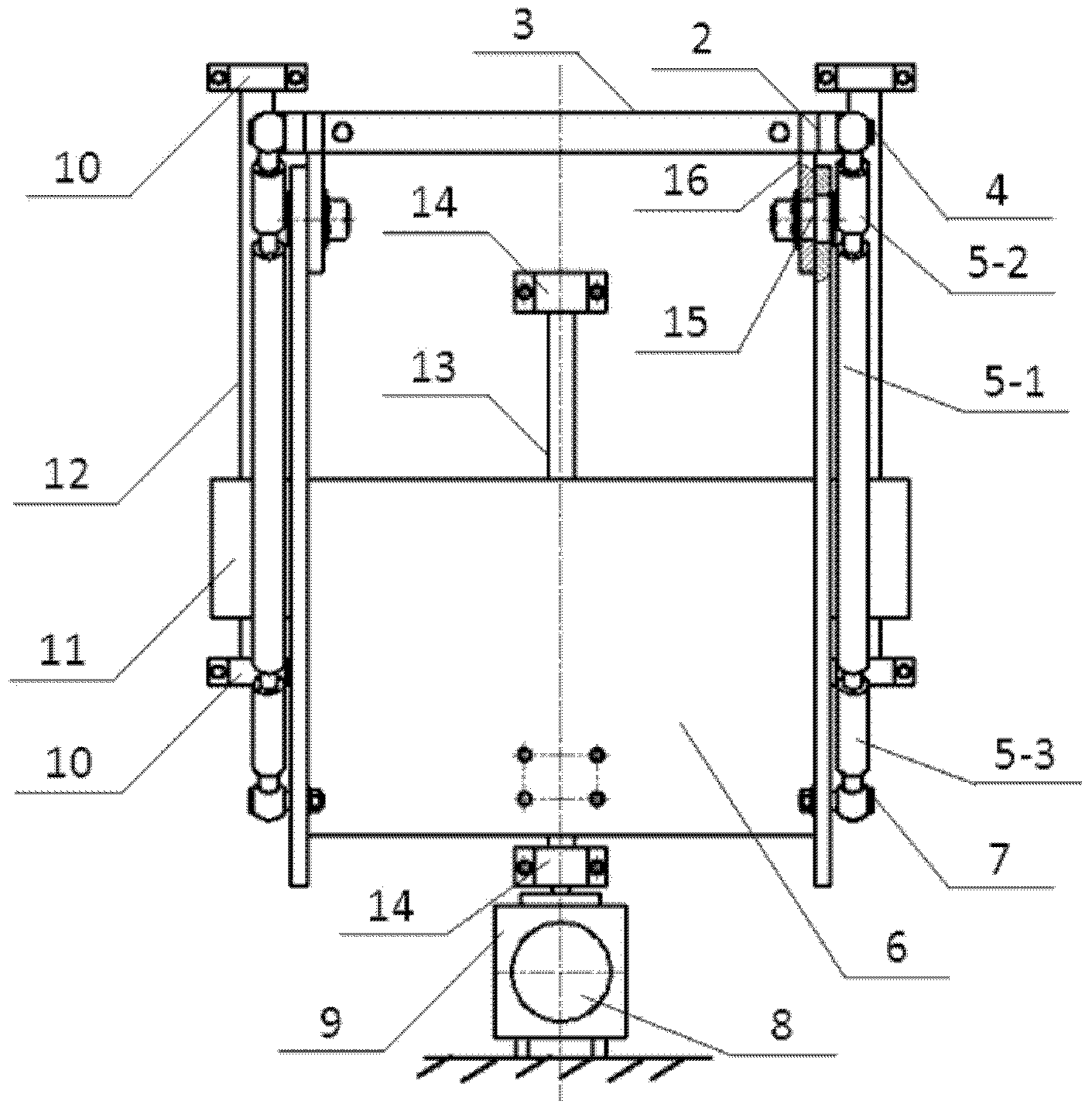 Sliding rail lifting device