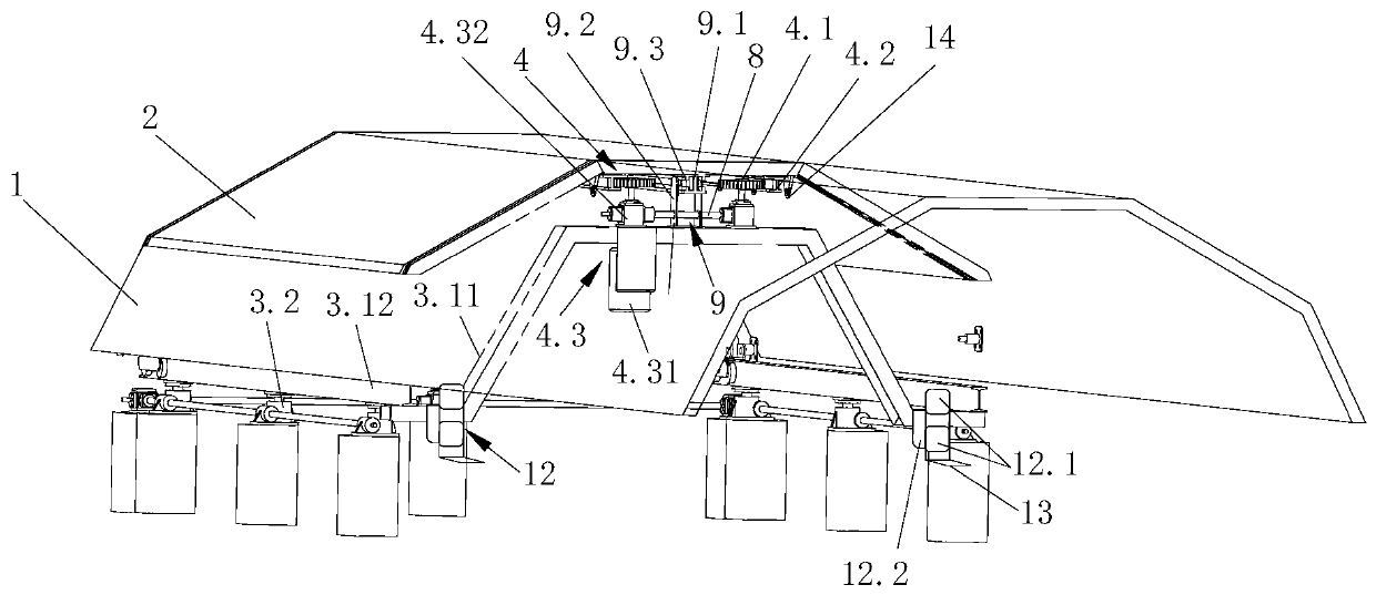 Sliding top cover of railway maneuvering equipment vehicle