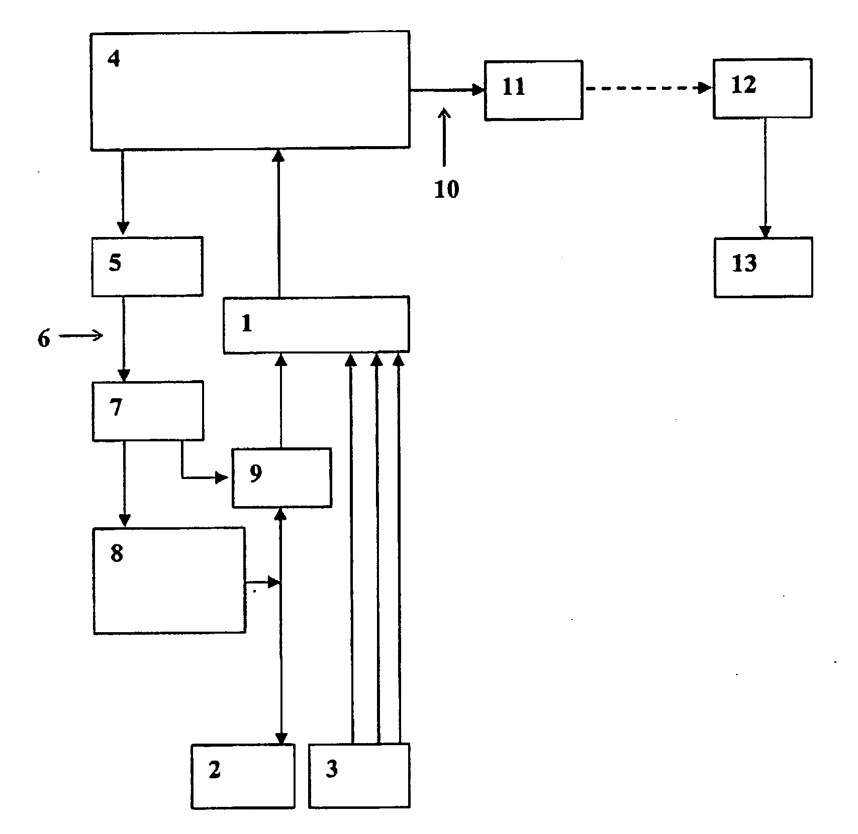 Device for treating patients by brain stimulation, electronic component and use of the device and electronic component in medicine and medical treatment method