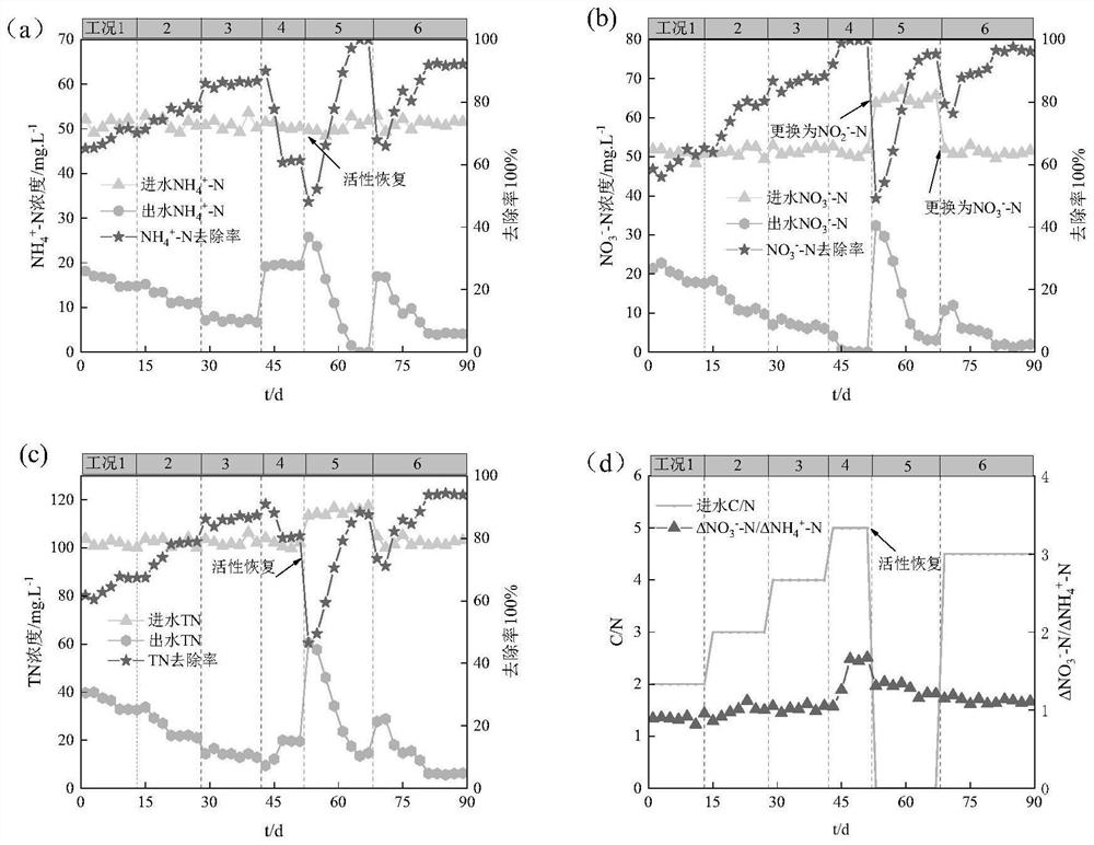 Method for rapidly establishing short-cut denitrification-anaerobic ammonia oxidation coupled denitrification system and application thereof