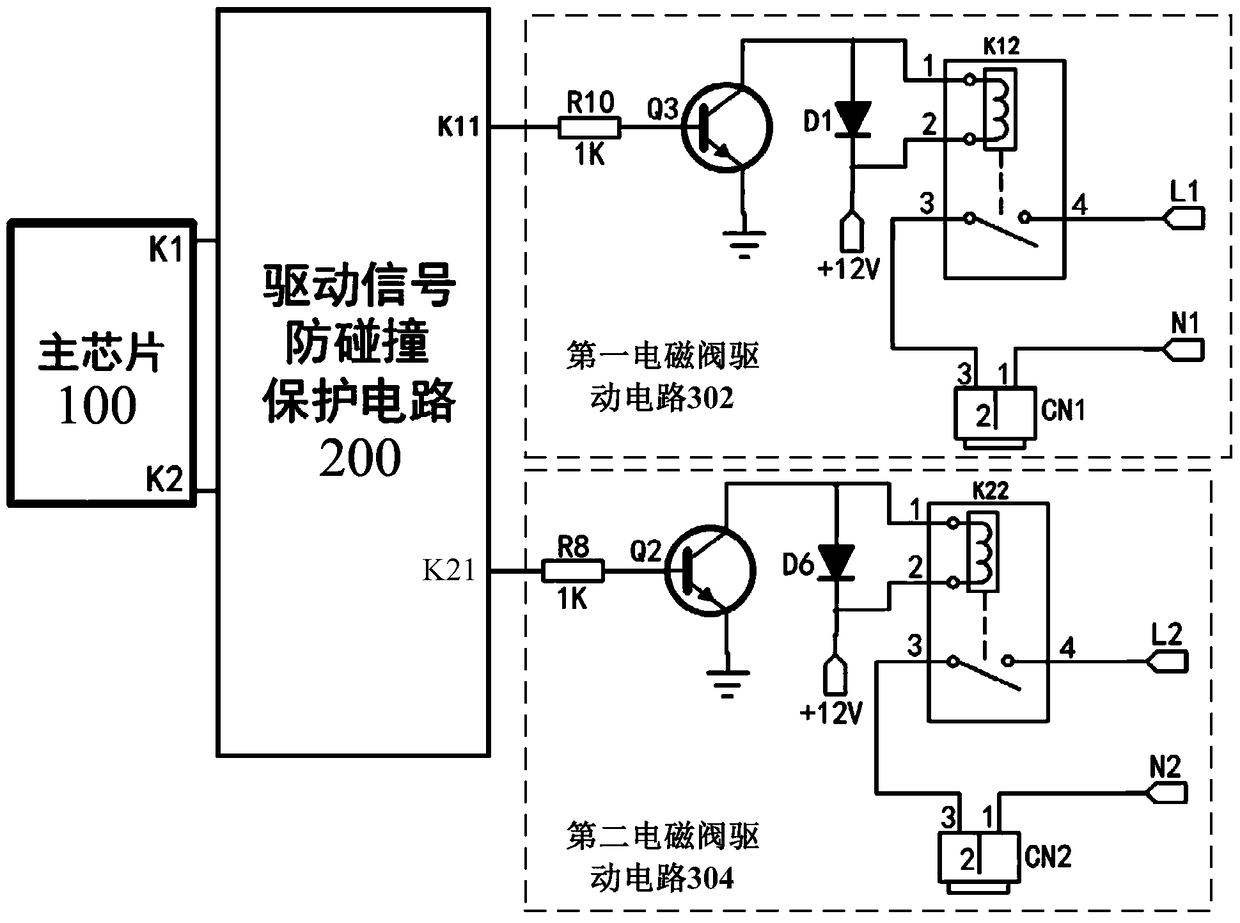 A driving signal anti-collision protection device, air conditioning system and control method