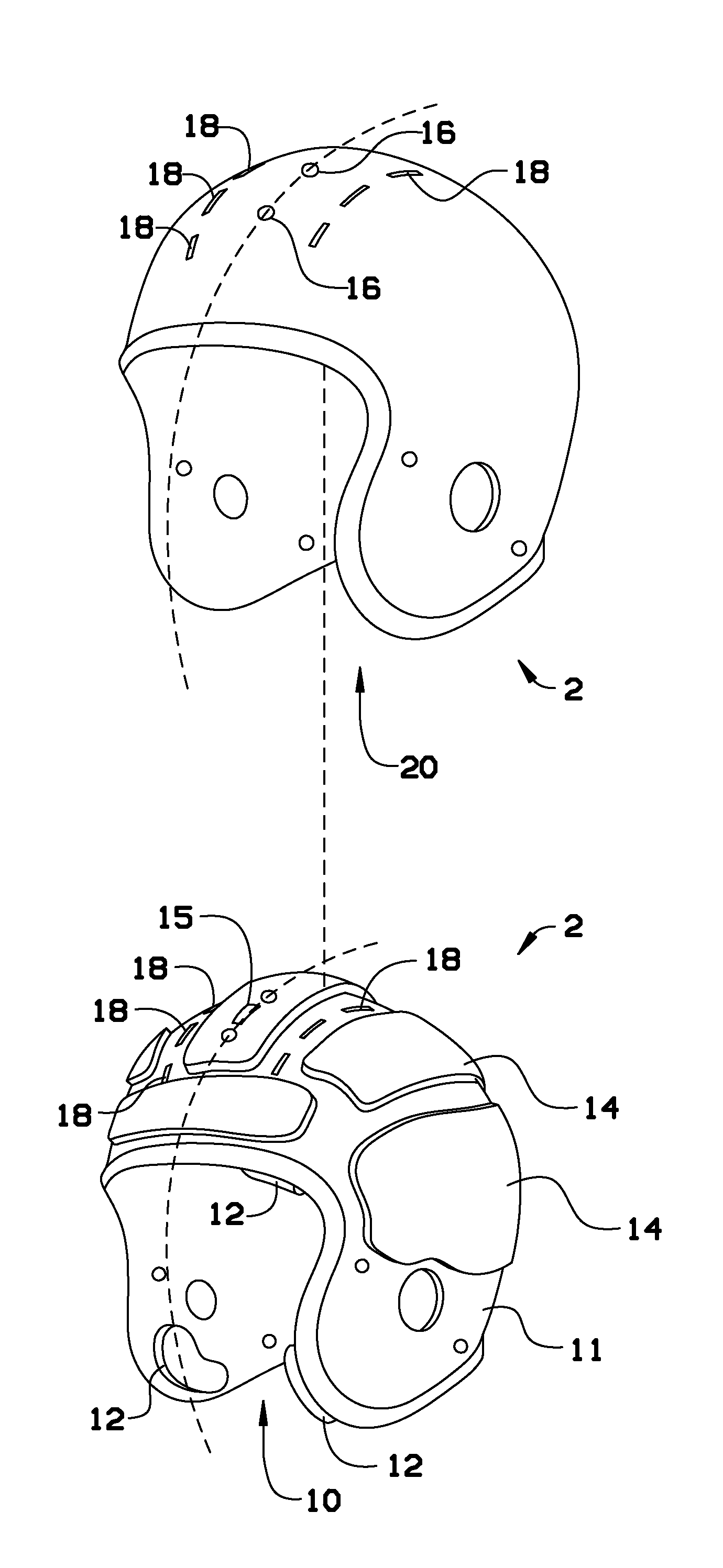 Method and apparatus for an adaptive impact absorbing helmet system