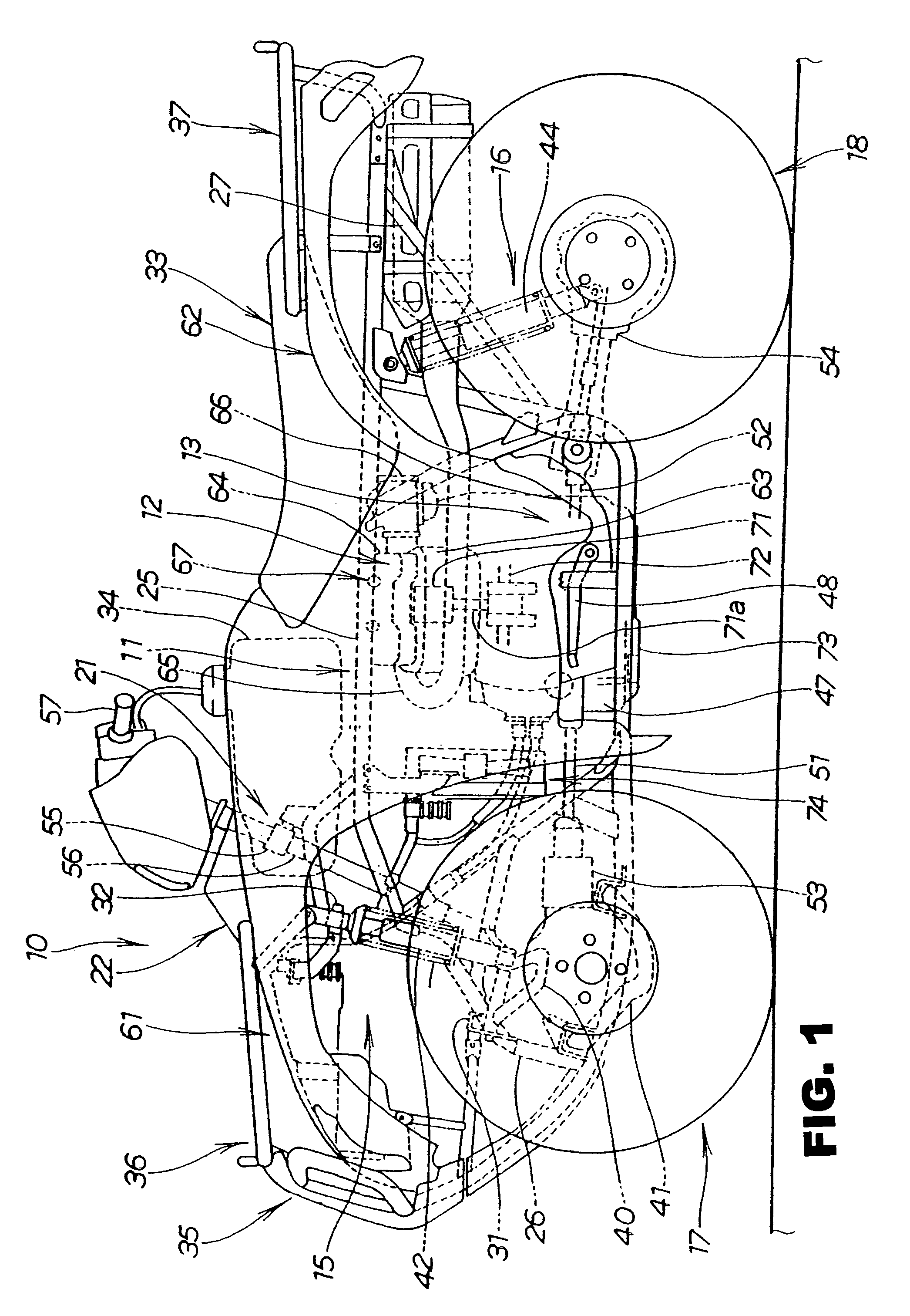 Protector for a saddle ride type all-terrain vehicle