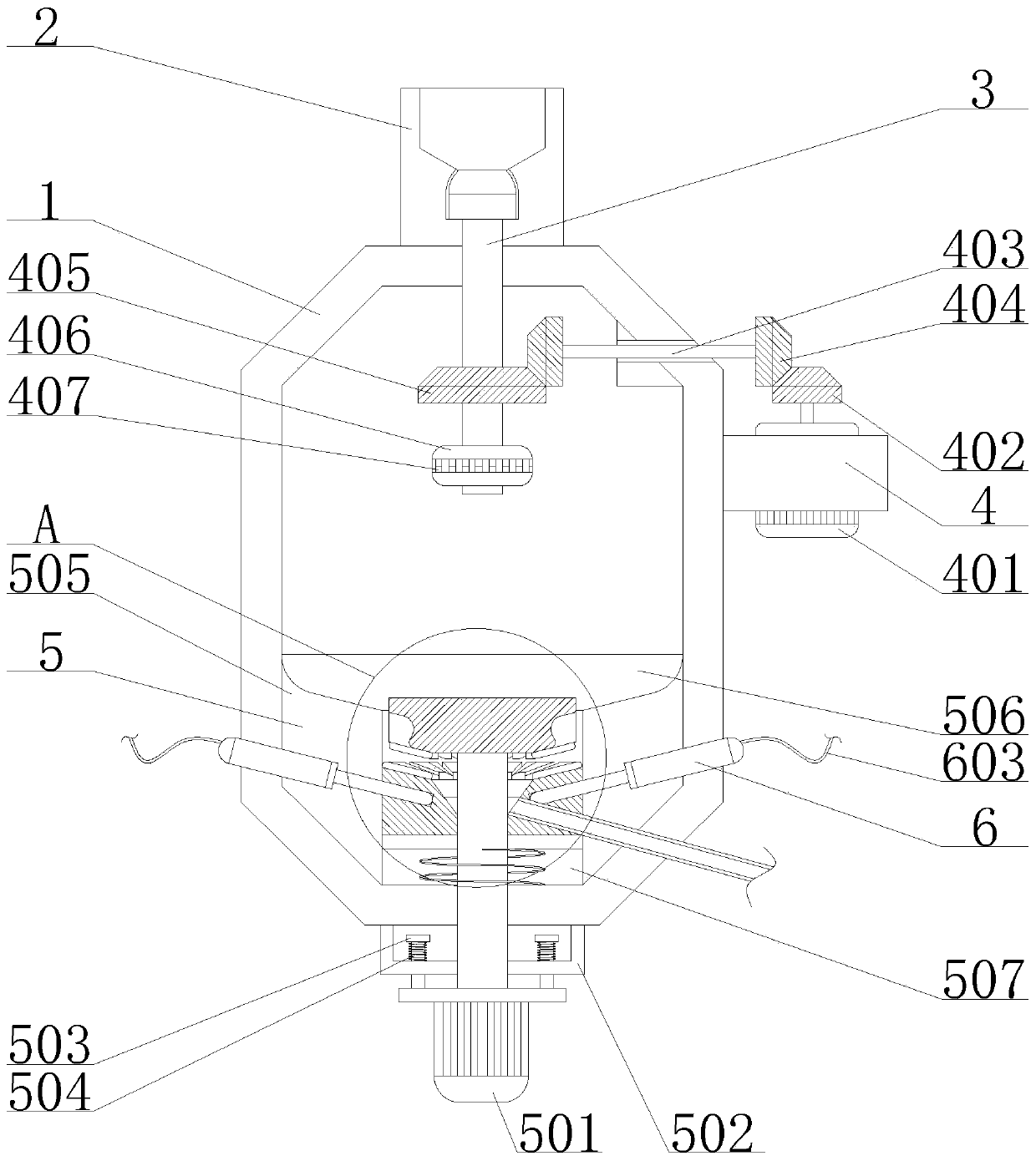 Plastic material quick melting device