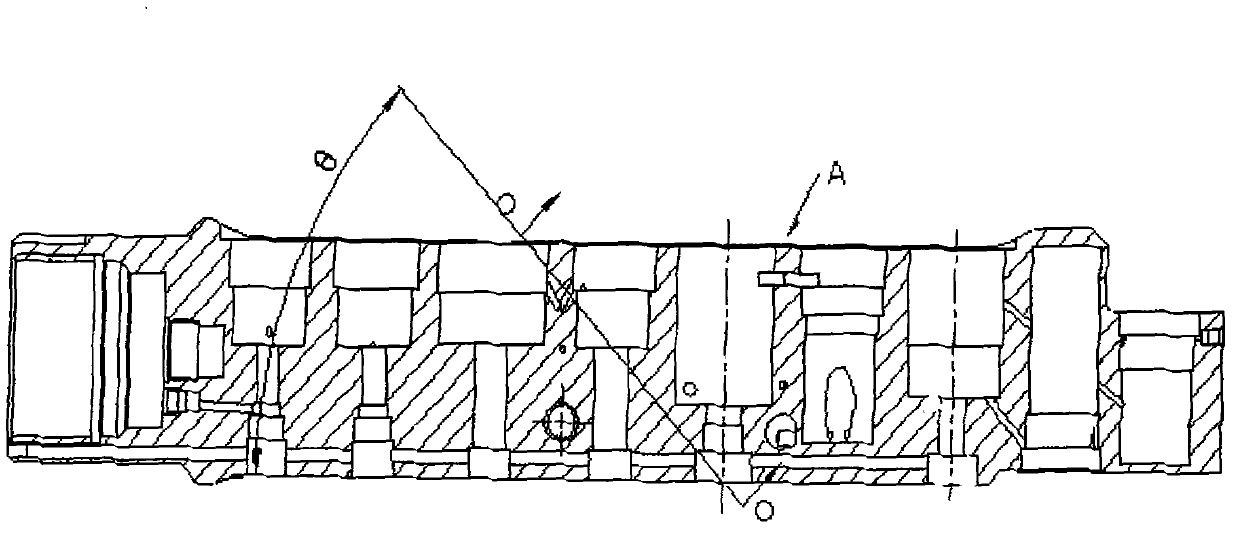 Method for processing double-angle hole of body of oil well logging instrument