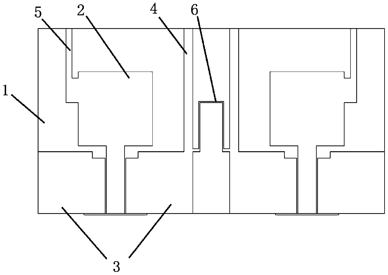 Three-frequency two-element MIMO antenna capable of being used for WLAN/WiMAX/5G