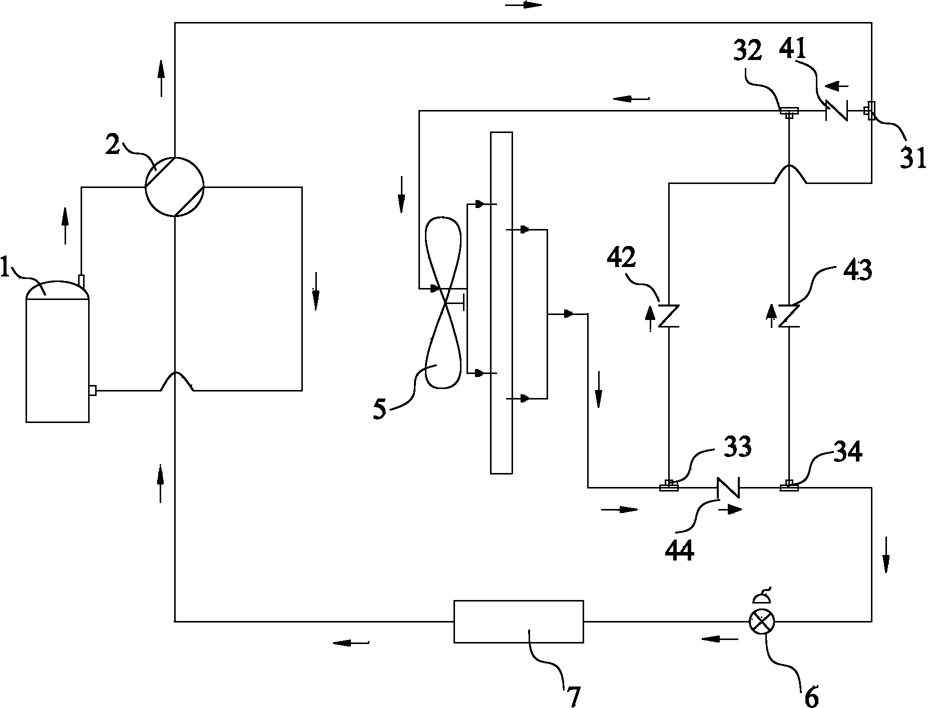 Air conditioner and heat exchange system thereof