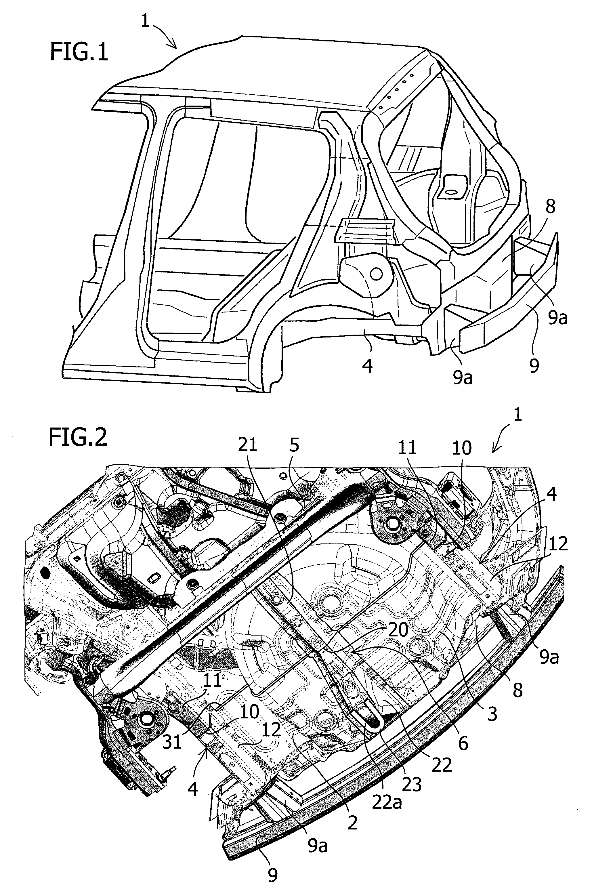 Lower Structure of Vehicle Body Rear Part