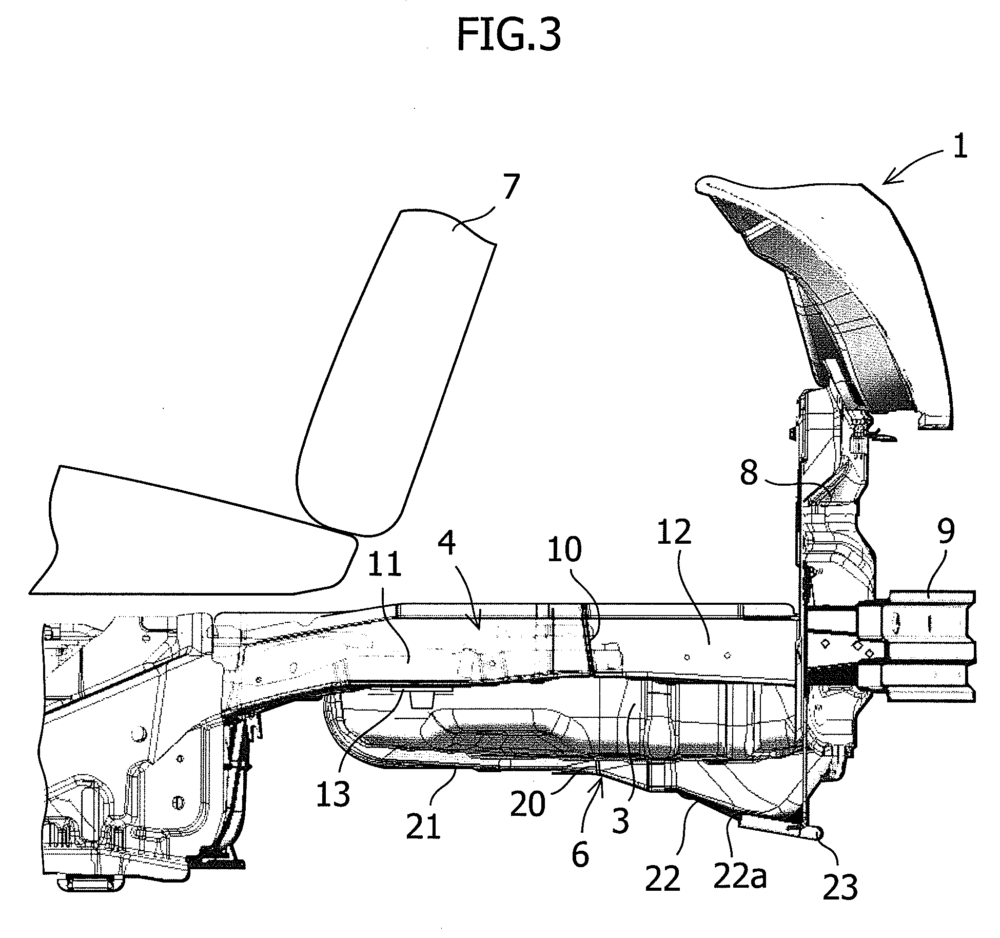 Lower Structure of Vehicle Body Rear Part