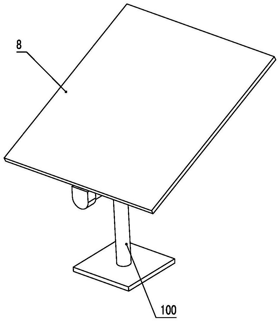 Solar tracking oriented one-dimensional driving two-dimensional output robot mechanism