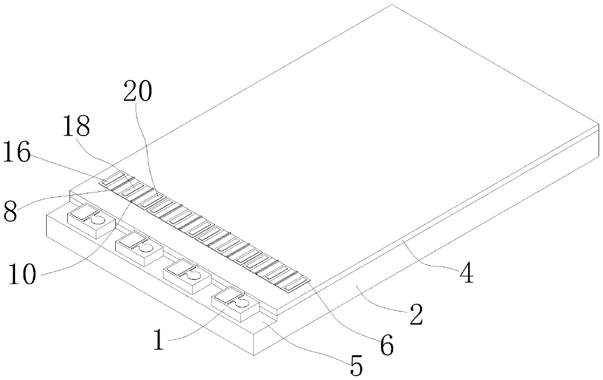 Heterogeneously integrated CWDM4 light emitting chip