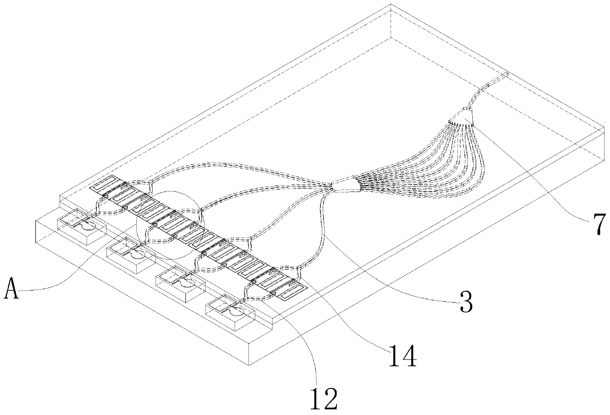 Heterogeneously integrated CWDM4 light emitting chip