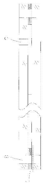 Vacuum glass with mounting holes