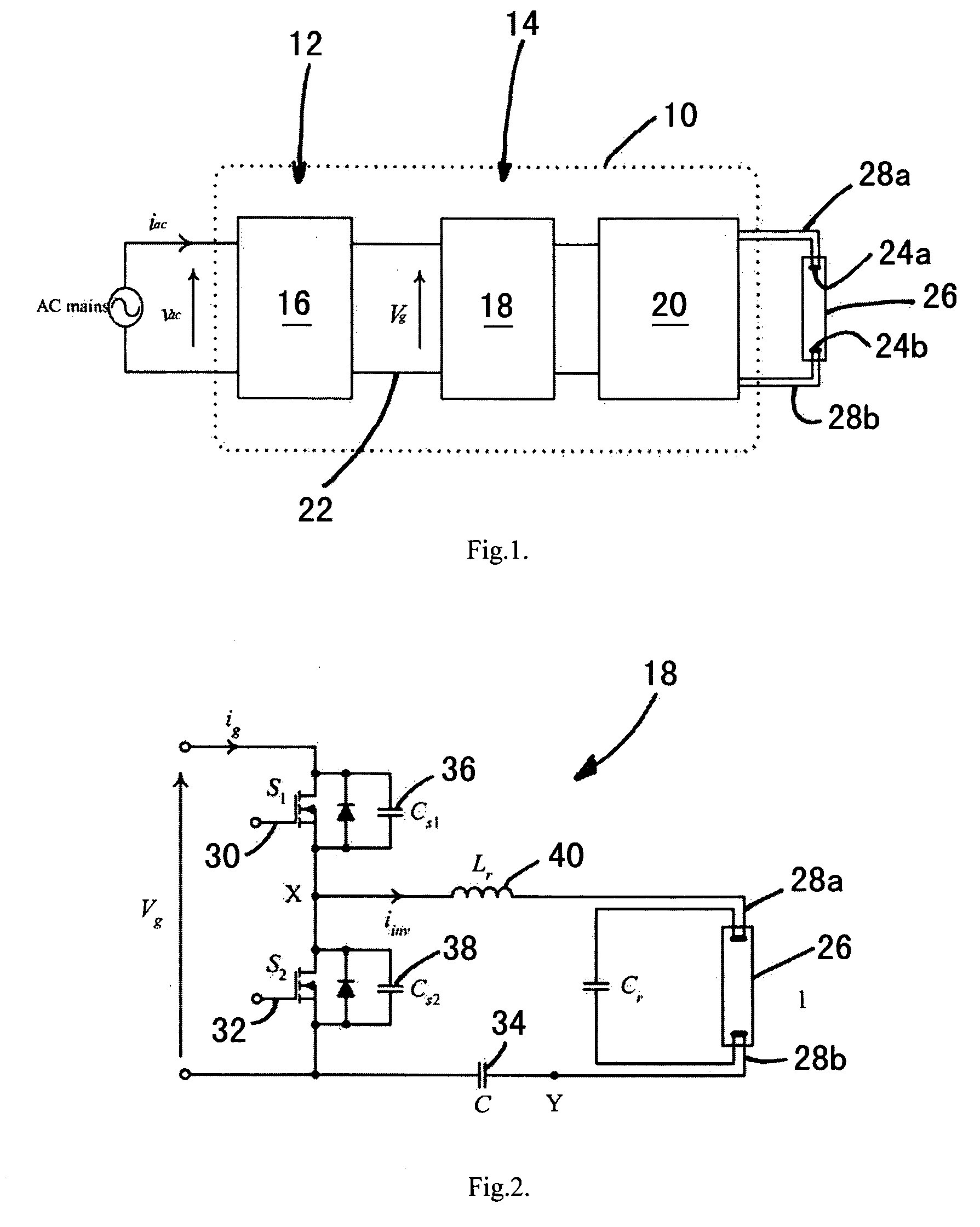 Apparatus or circuit for driving a DC powered lighting equipment