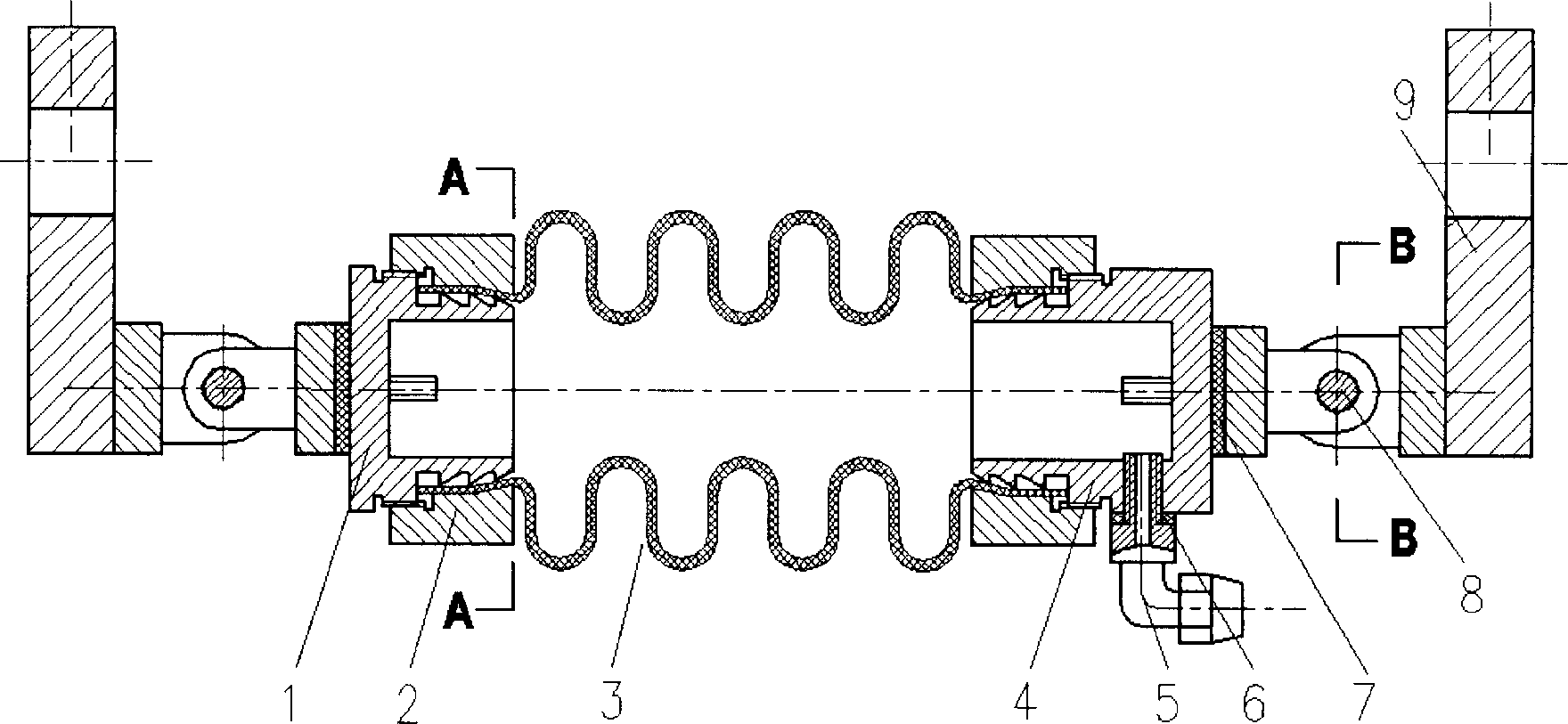 Bending joint driven by linear expansion artificial muscle