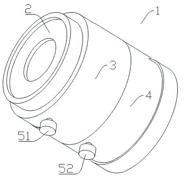 Controllable material filling connector of doypack filling cap screwing machine