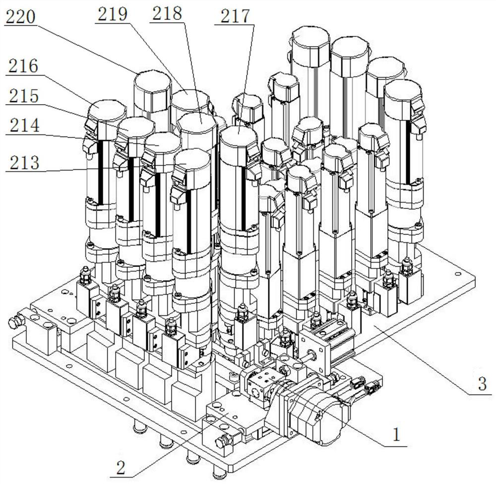 An automatic displacement mechanism of a tightening machine