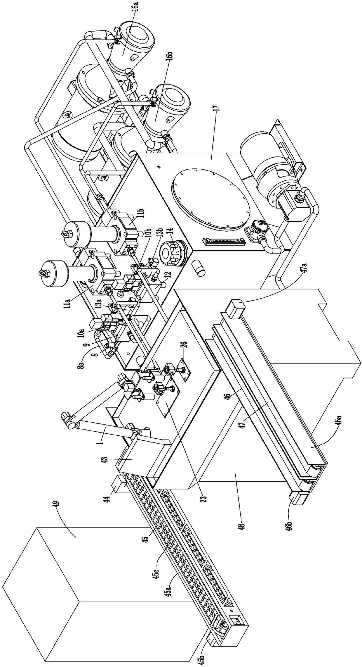 Automatic test device for two-position two-way threaded cartridge valve, and operating method thereof